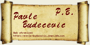 Pavle Budečević vizit kartica